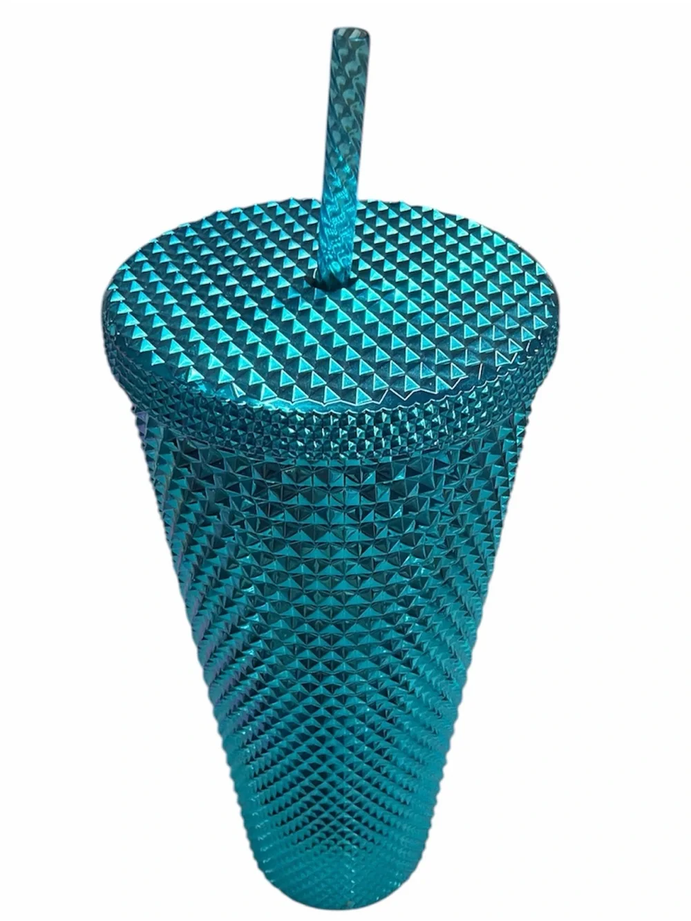 Starbucks Turquoise Studded Cold Cup Tumbler with Straw